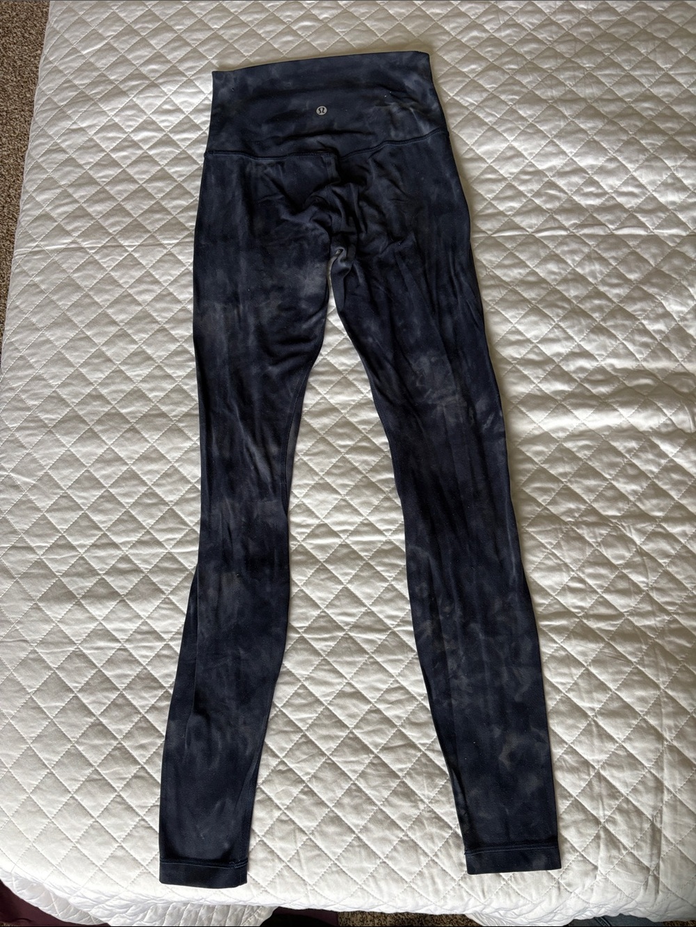 Lululemon High-Rise Diamond Dye Asphalt Grey, True Navy Leggings size 4 Align - Picture 2 of 2